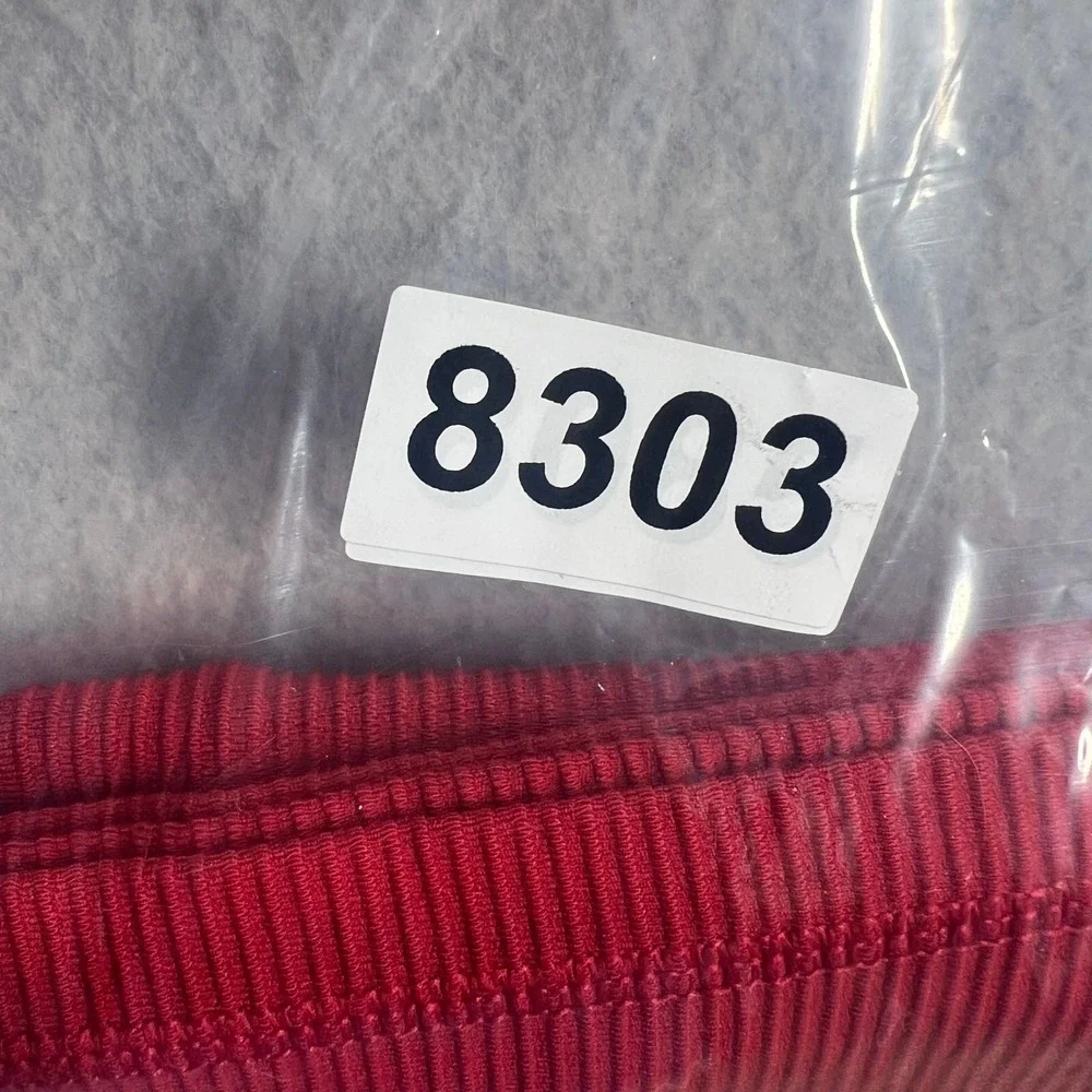Athleta Salutation Stash Rib Flare Women XS Red Ribbed High Rise Yoga Leggings‎